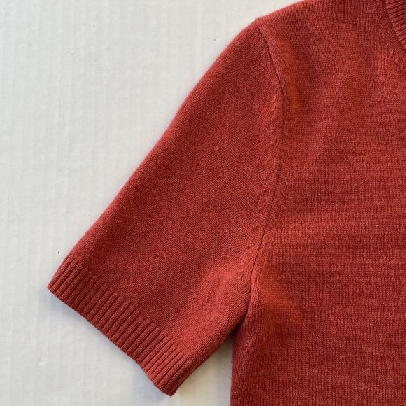 ALTUZARRA 100% Cashmere Short Sleeve Sweater Pullover Crewneck Top Button Back - Picture 3 of 11